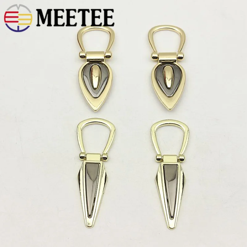 

Meetee 2pcs 73/78mm Metal Bag Side Clip Ring Buckles Chain Ring Hang Hooks DIY Luggage Hardware Jewelry Decoration Accessories