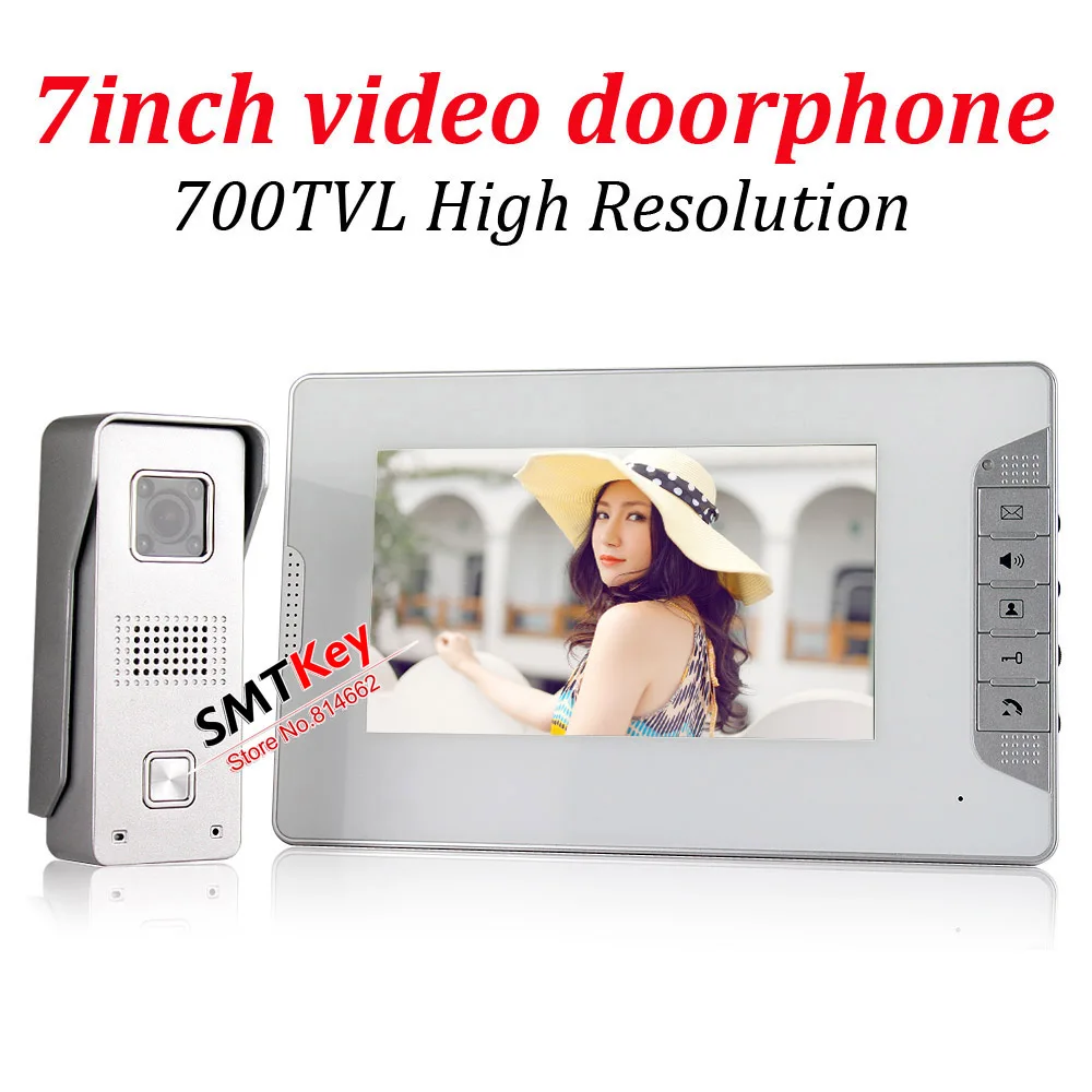 

7inch Video door phone system M3 outdoor camera doorphone intercom system + 5M cable