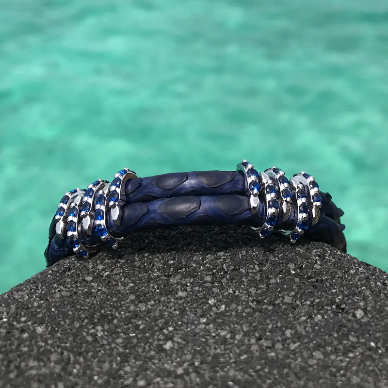 lucury python leather bracelet for men -VSST-01 (6)