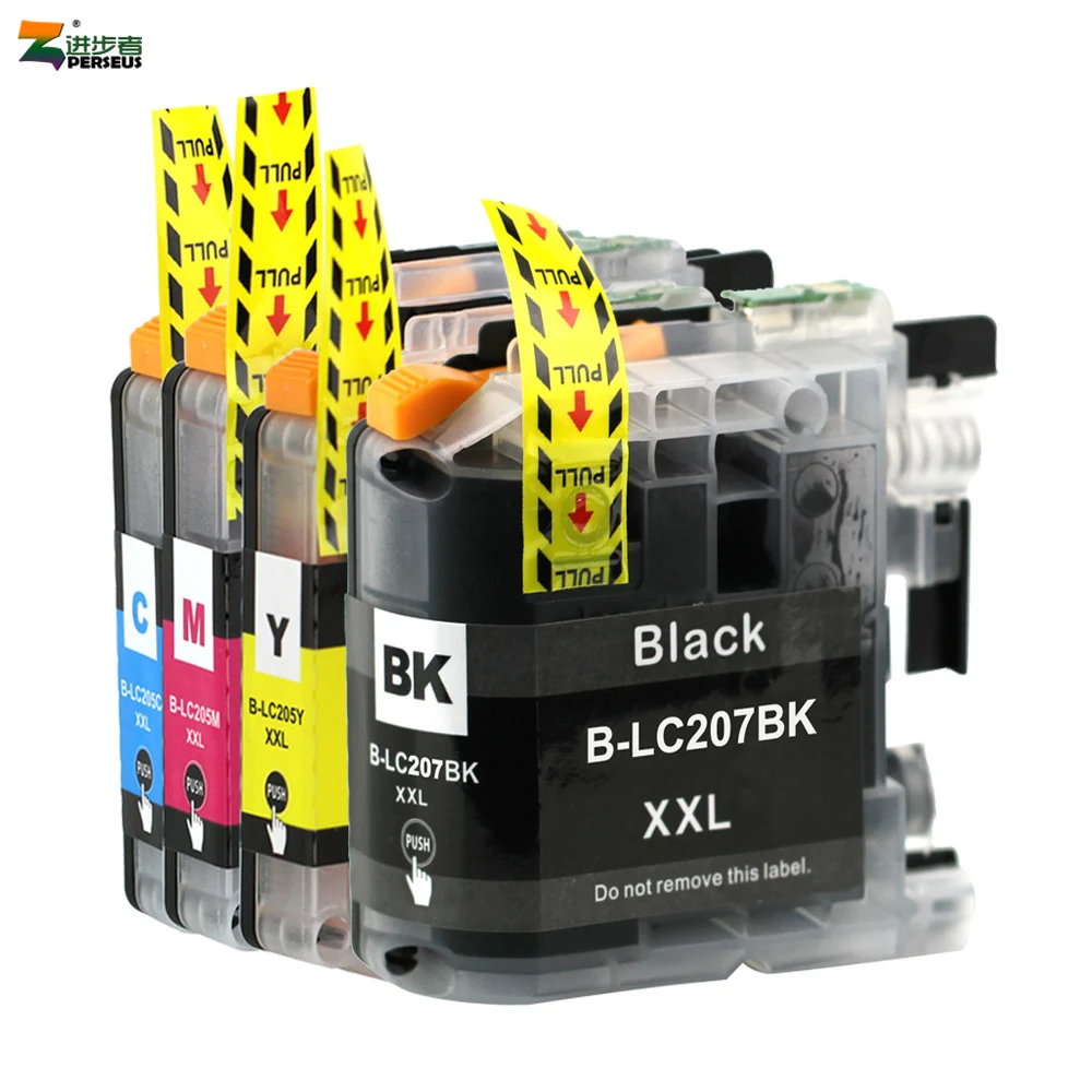 PERSEUS Ink Cartridge For Brother LC207 LC205 XXL High Yield Compatible work with MFC J4320DW