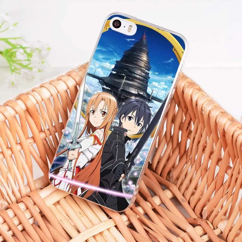 MaiYaCa Sword Art Online SAO Аниме Манга уникальный дизайн чехол для телефона для iPhone 8 7 6 6S Plus X 10 5 5S SE 5C 4 4S чехол - Цвет: 2