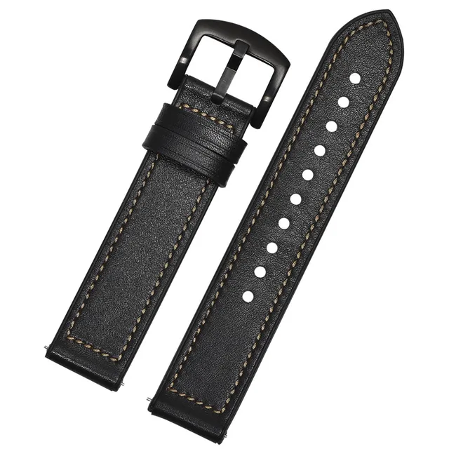 BEAFIRY 20mm 22mm Leather+Silicone Rubber Watch Band For Men Women Quick Release&hellip;