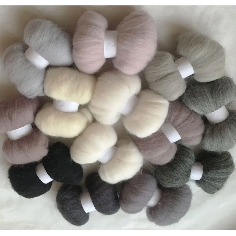 

merino wool fibre roving for needle feling kit doll wool diy crafa 130g wool