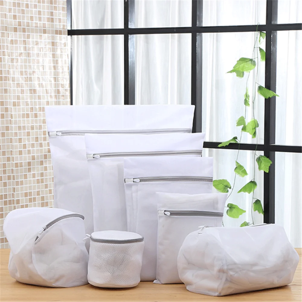 

Zipper Laundry Bag Mesh Clothing Underwear Organizer Washing Bag Useful Mesh Net Bra Aid Lingerie Protection Wash Bag