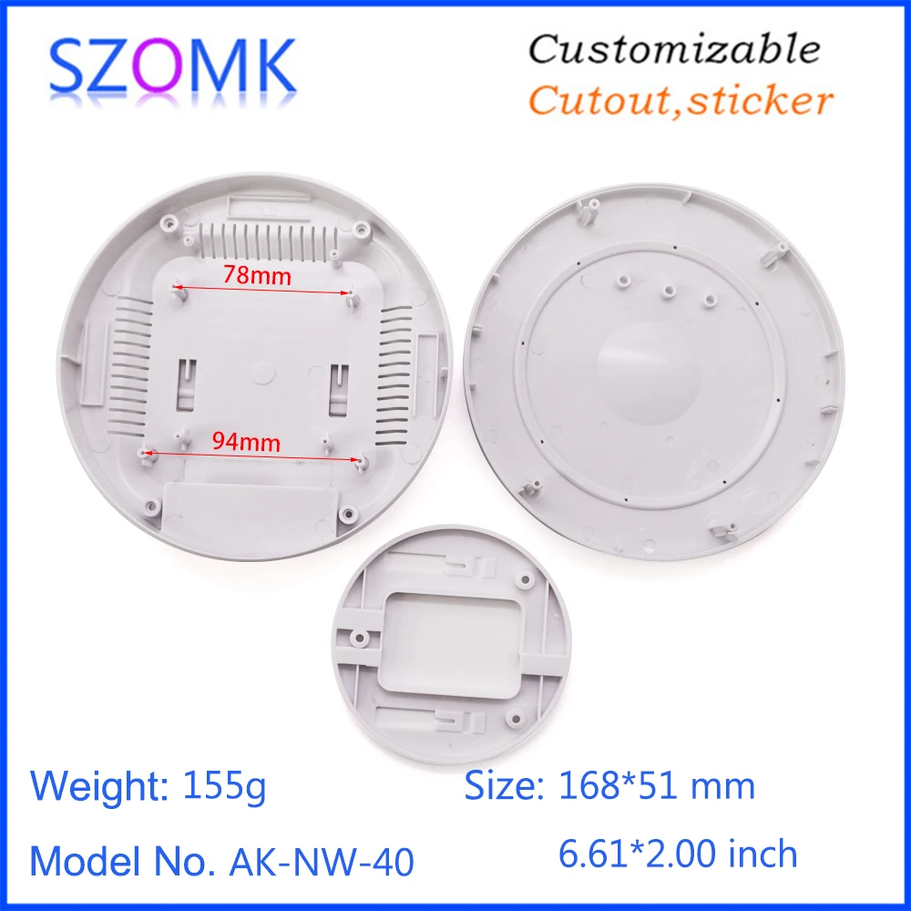 szomk wireless sensor enclosure plastic router enclosure smart home controller with stereo fixed bracket  (13)