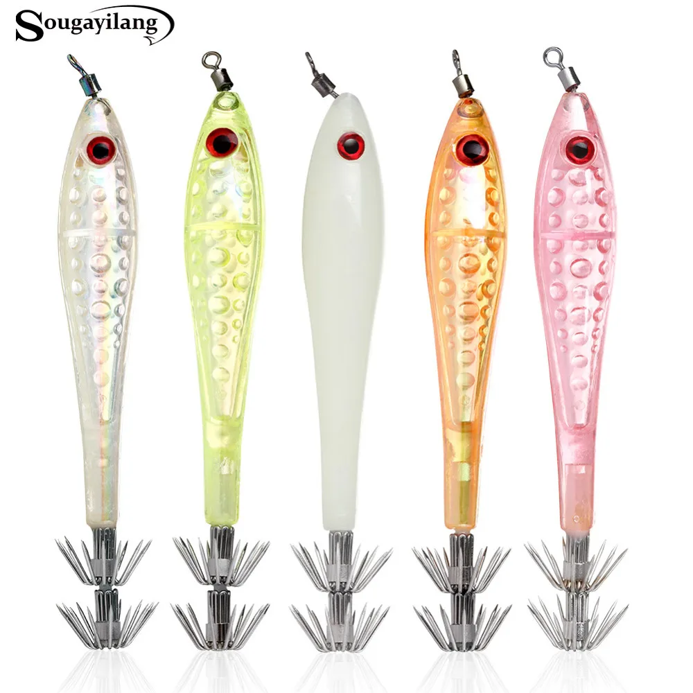 Buy Sougayilang 5Pcs Squid Hooks Fishing Lure Umbrella
