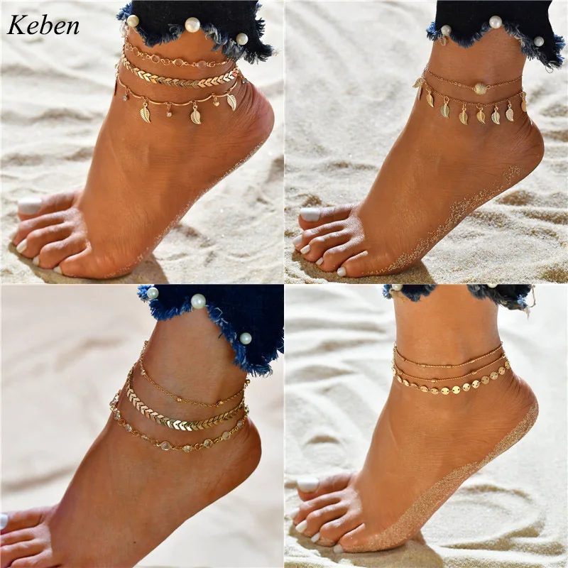 

Bohemian Beads Ankle Bracelet for Women Leg Chain Round Tassel Anklet Vintage Foot Jewelry Accessories