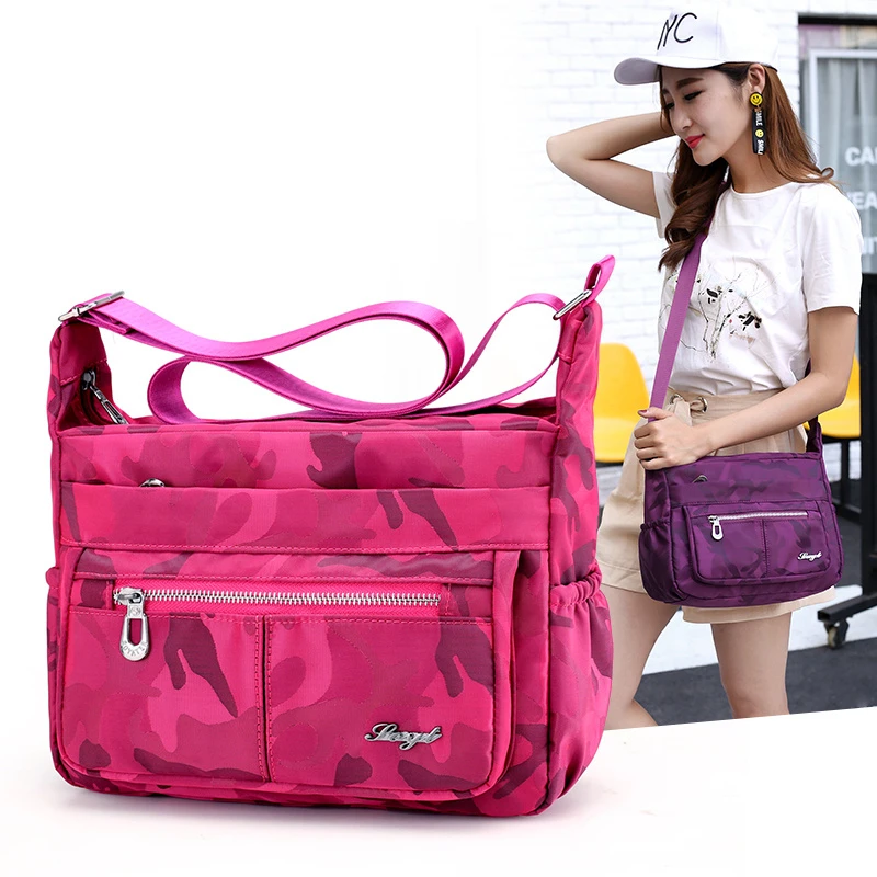 

Crossbody Bags For Women Hand Bag Waterproof Nylon Soft Shoulder Bag Multi-pocket Handbag Bolsa Feminina Bolsos Mujer Sac A Main