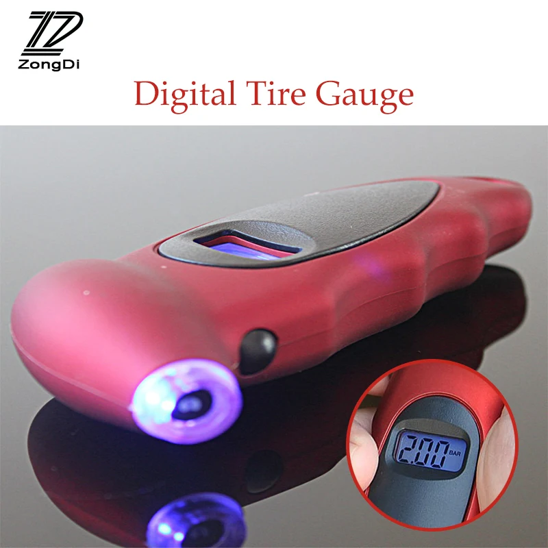Zd 1X Car Tire Pressure Gauge Portable Digital Display Monitor Per Mercedes W203 W204 Fiat Punto 500 Seat Leon Ibiza Accessori