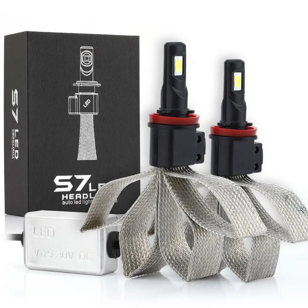 

Adeeing 2Pcs H8/H9/H11 Headlight S7 Car LED Replacement Bulb Car Signal Lighting Lamp Universal Application Waterproof r30