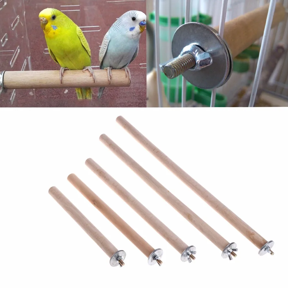1pc Parrot Pet Wood Fork Stand Rack Toy Animal Hamster Branch Perches Bird Cage