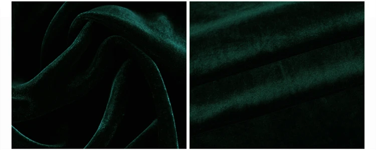 1 метр шелковая велюровая ткань для шитья бархатная ткань однотонная ткань элегантная telas жир четверти стеганая для лоскутного шитья ширина 55 дюймов - Цвет: 15 ink green
