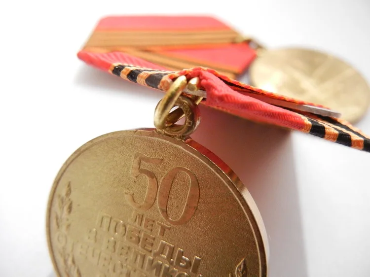 Подлинный медаль СССР 1995-я русская Великая Отечественная война, 50-летие, медаль, честь СССР, значок, с кремлевской тематикой