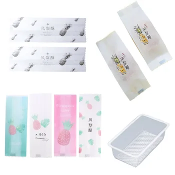 

50Pcs Thick Pineapple Crispy Bags Creative Baking Cake Cookie Candy Packaging Gift Paper Bag Pink pineapple Plastic Candy Bags