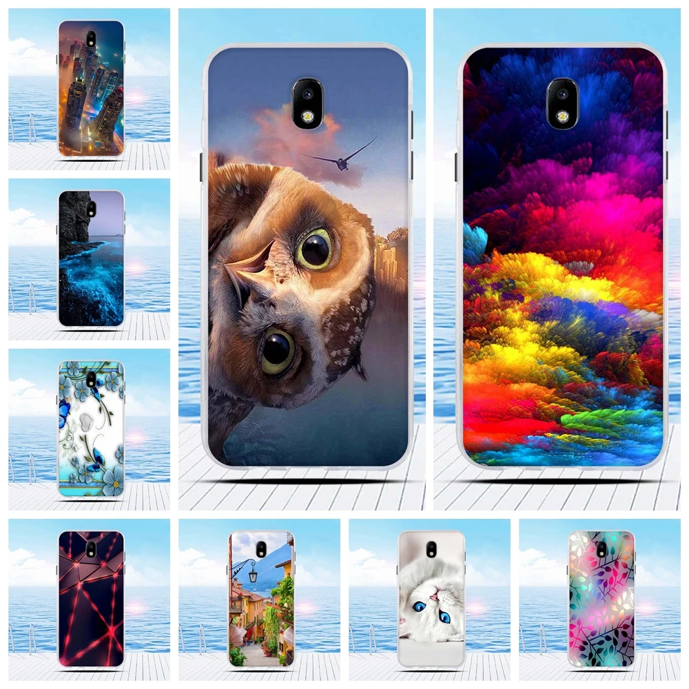 3D Relief Printing Pattern Back Cover TPU Soft Silicone Case Coque Capa Funda For Samsung Galaxy J7 2017 J730F (EU Version) | Мобильные