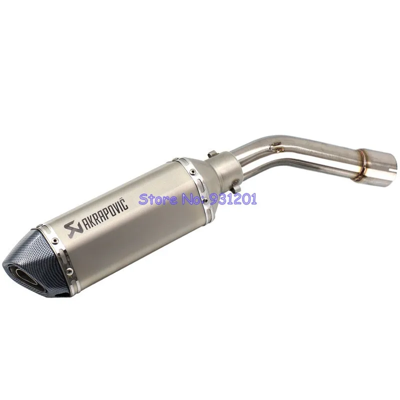 

Motorcycle for Yamaha FZ1 FZ1N FZ1000 Exhaust Pipe System Mid Link Pipe Connect Pipe with Akrapovic Exhaust Muffler Pipe Escape