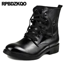 Армейские ботинки в стиле ретро; мужские армейские ботинки из натуральной кожи для подиума; ботильоны с натуральным лицевым покрытием; сезон осень; военные короткие ботинки на шнуровке; Цвет Черный; итальянская обувь