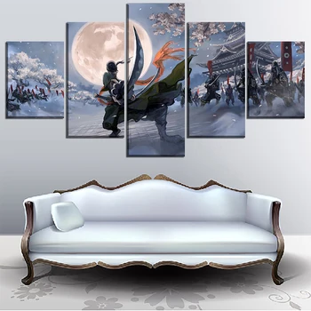 

Animation Poster Canvas HD Printed Painting Home Decor Framework 5 Piece One Piece Wall Art Picture For Living Room