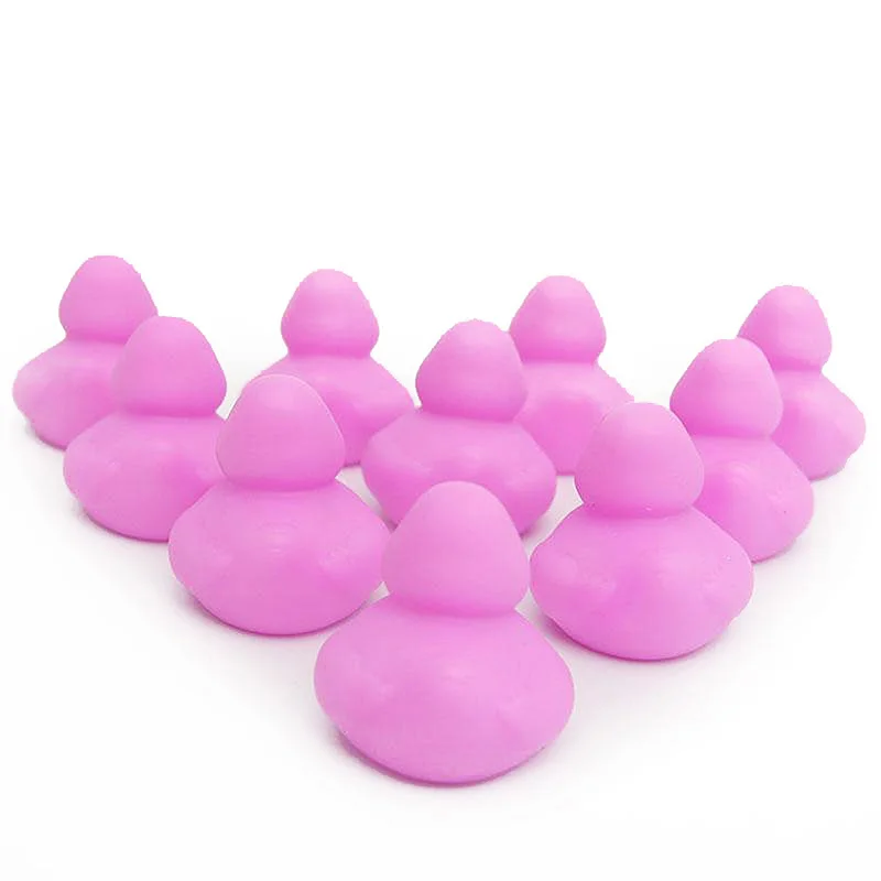 SALE 5PCS Bath Toy Swimming Water Toys Mini Rose red Soft Floating Rubber Duck Squeeze Sound 5