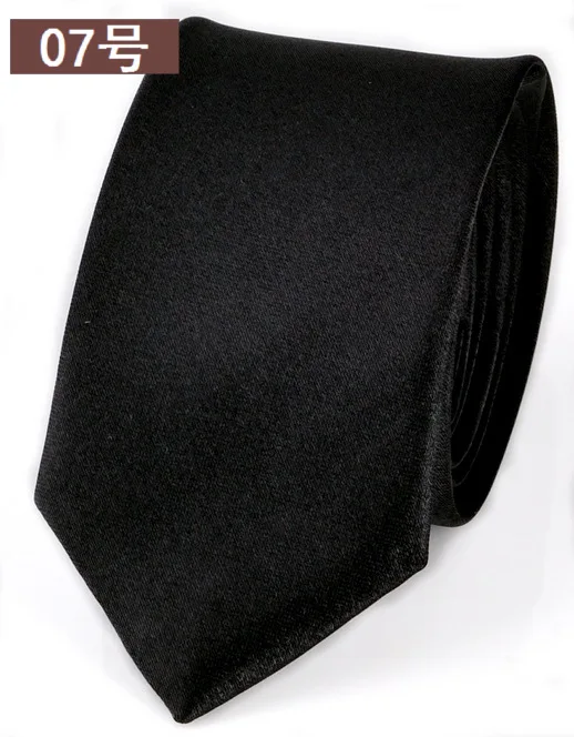 Тонкий узкий черный галстук для мужчин 5 см, повседневный узкий красный галстук со стрелками, модные мужские аксессуары, простые вечерние галстуки - Цвет: Черный