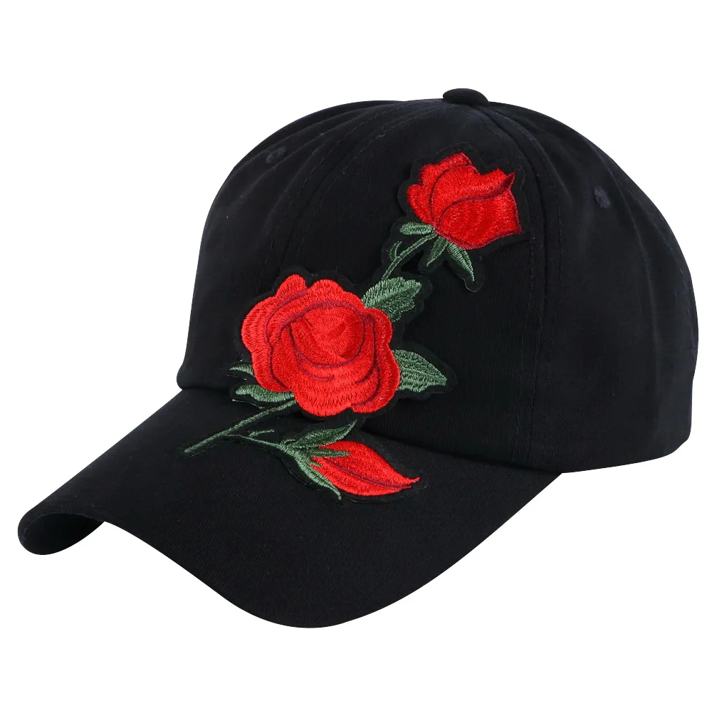 Женская Красивая брендовая бейсбольная кепка, шляпа высокого качества с цветочной вышивкой, бейсболки, белые черные повседневные женские роскошные шапки