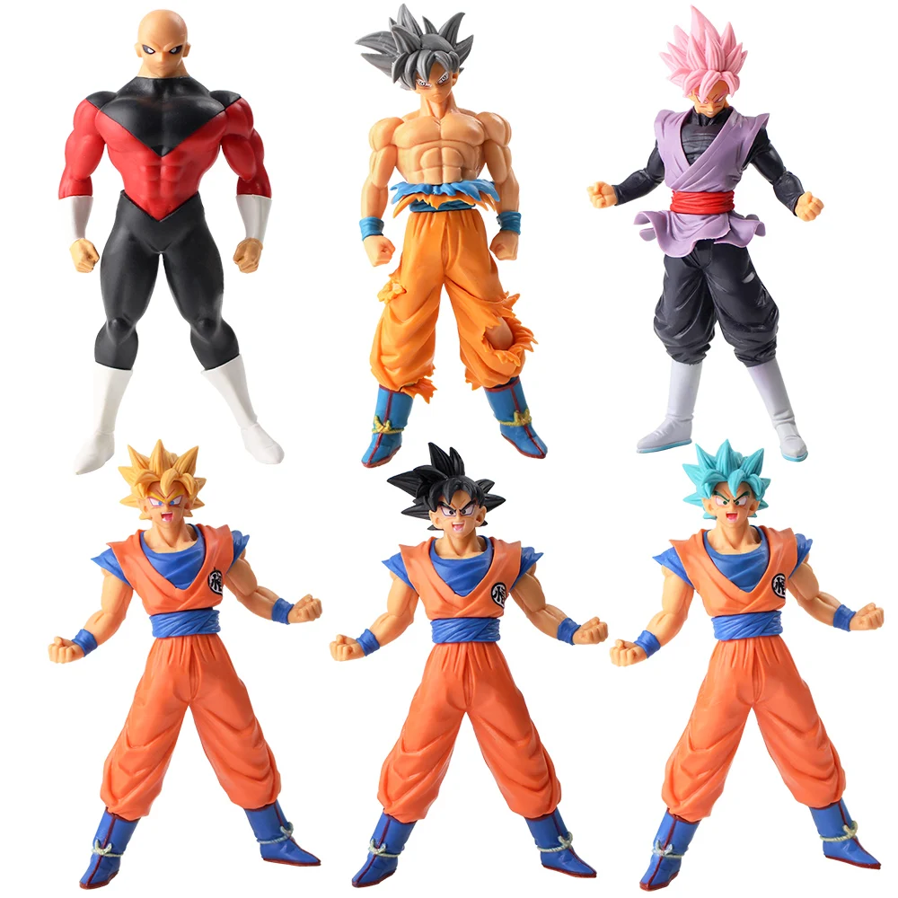 Dragon Ball SUPER Son Goku Ultra Instinct Super Saiyan God SS Gokou Black Jiren фигурка ПВХ Модель Игрушки для мальчиков 6 шт./компл