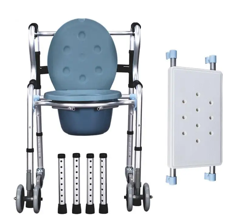 Двухцелевой комод стул портативный горшок стул для ванной с колесами и сиденьем