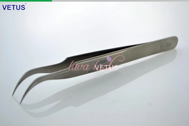 

Free Shipping Genuine Vetus 7-SA Non-magnetic Stainless Steel Precision makeup set Tweezers for Eyelash Extensions