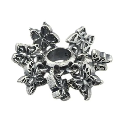 

Butterfly Spacer Beads Fits Authentic Troll Beads Bracelet Silver 925 Charms Original Sterling Silver Jewelry