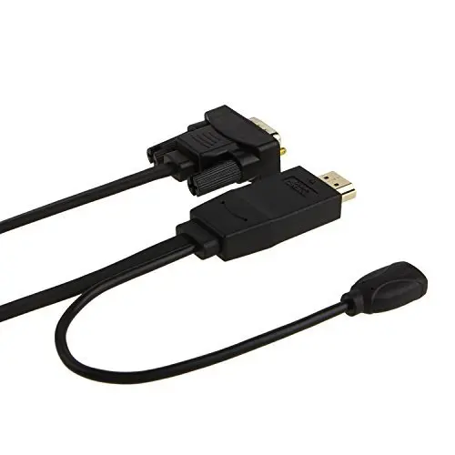 JROINDO HDMI в VGA, 6.5FT HDMI Мужской в VGA Мужской Кабель-адаптер, поддержка 1080 P, для HDTV, displayers, ноутбук Настольный компьютер