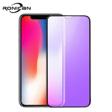 0,23 мм 3D изогнутое закаленное стекло для iPhone X, рониканский Мягкий край, высокое разрешение, анти-синий светильник, Защита экрана для iPhone XS