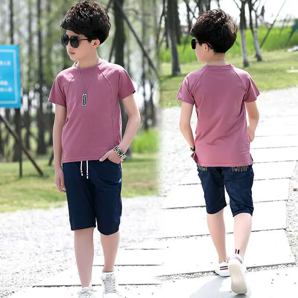 Одежда для маленьких мальчиков летние комплекты одежды для детей Одежда для мальчиков шорты с короткими рукавами Повседневный костюм для 4, 5, 6, 7, 8, 9, 10, 11, 12, 13 лет