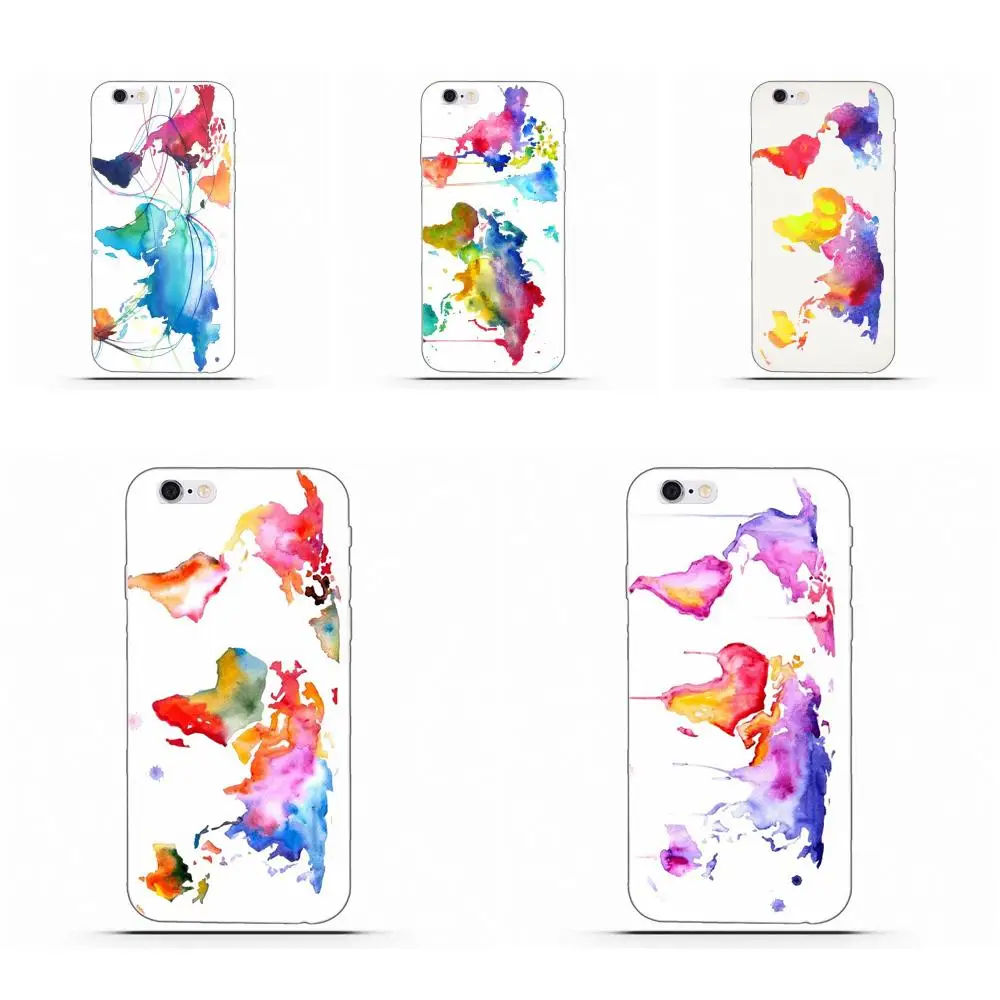 Уникальная цветная карта мира в винтажном стиле для Huawei G7 Y6 II Y7 Xiaomi Redmi Note 2 3 5 Mi 4 4C 4I