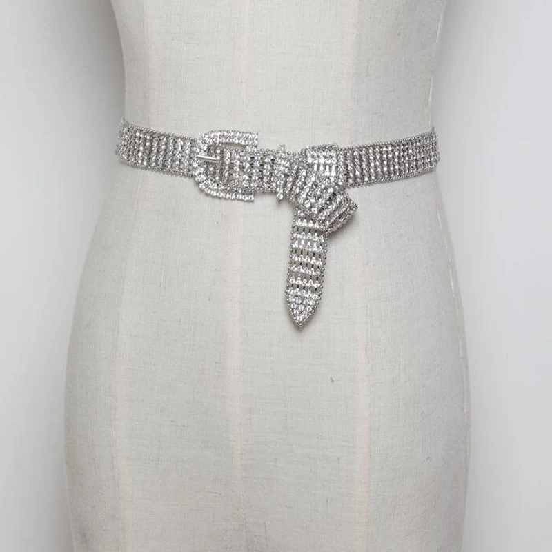 Ladies Print Leather Belt,Diamante Stylish Wild Belt Decoration Dress Jeans Belt