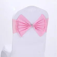 20 шт./лот, розовый/винно-красный полиэстер, галстук-бабочка, ленты из спандекса, для свадебной вечеринки, декоративное покрытие на стул, пояс на день рождения, банкет, декор на стул