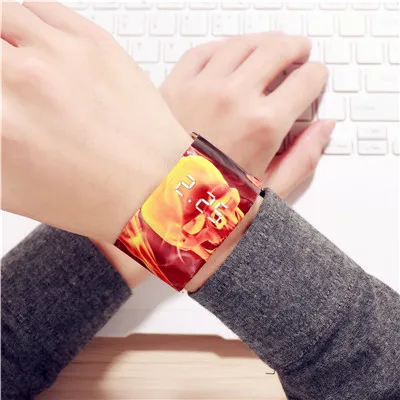 60 шт. Новые Креативные цифровые бумажные часы детские наручные часы водонепроницаемые электронные часы светодиодный браслет для мальчиков и девочек - Цвет: 1