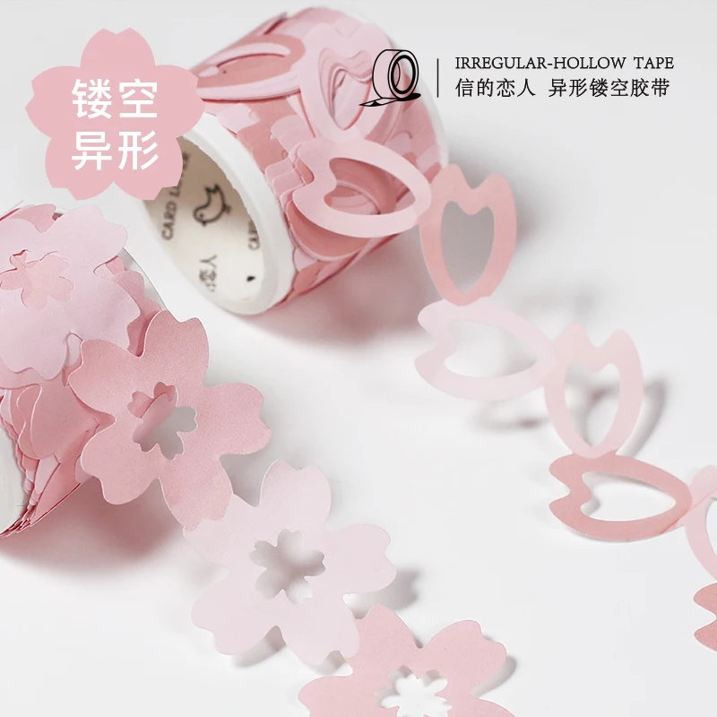 

Hollow Sakura Washi Tape Kawaii Basic Petal Decoration Masking Tape Bullet Journal Scrapbooking DIY Sticker School supplies