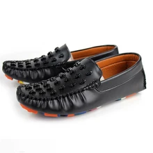 Fashion Men’s Casual Shoes Black White Leather Boat Shoes Flats Skull Loafers Male Soft Driving Shoes Zapatillas Sapato XK031421