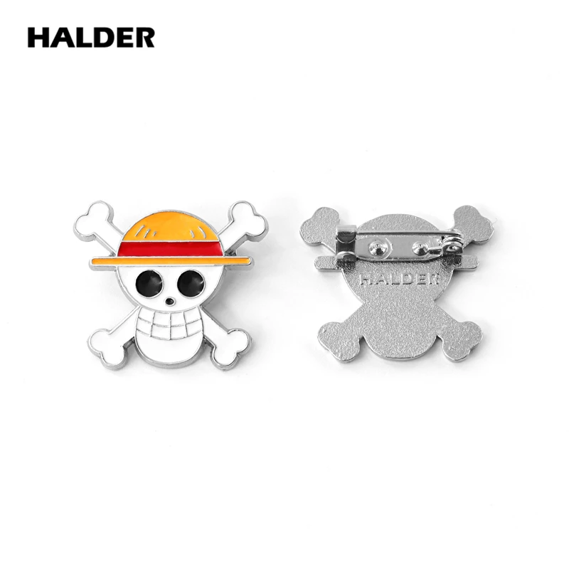 BR0021 аниме halder one piece Луффи череп Трафальгар Ло медведь брошки в виде привидений эмаль нагрудные булавки одежда значок для рюкзака деним подарок