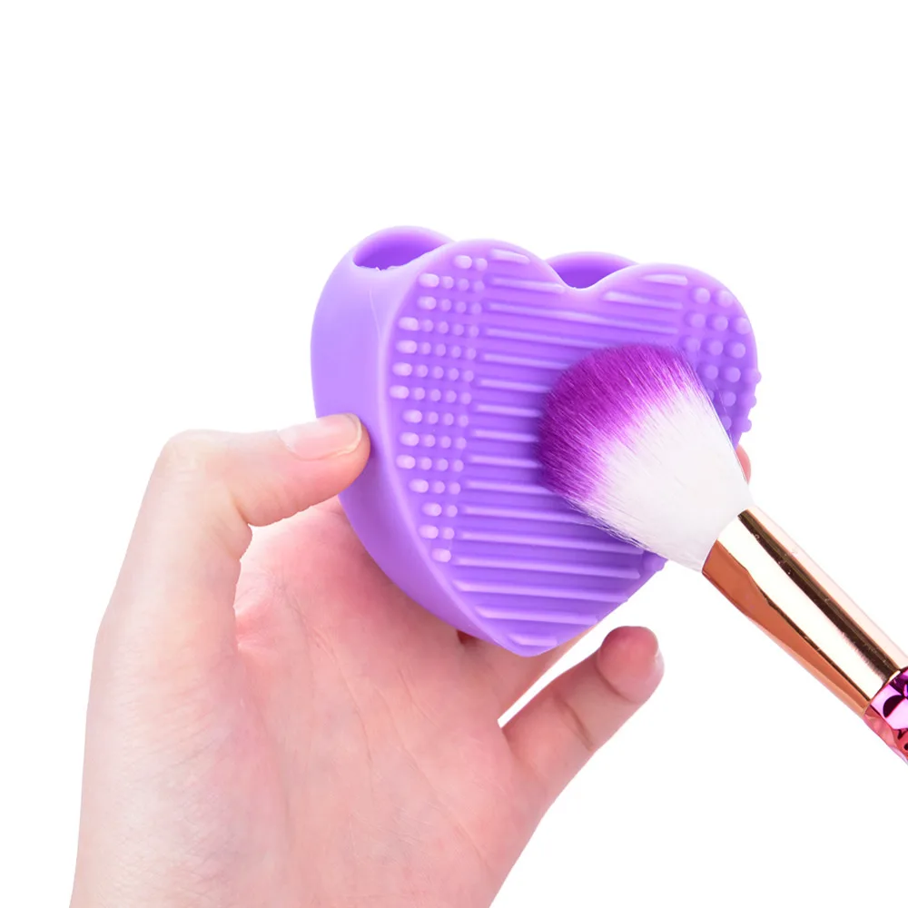 2 in 1 brush cleaner and holder Brush Makeup Wash Silica Glove Scrubber Brush Cosmetic Cleaning pad Beauty Makeup Brushes New