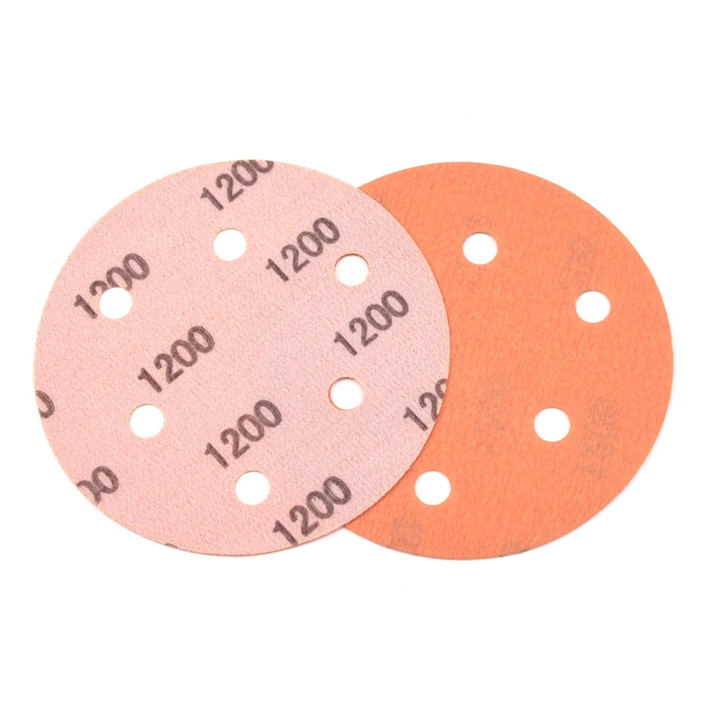 POLIWELL 125 мм 6 отверстий FV пленка мягкие шлифовальные диски зернистость 600 ~ 4000 сверхтонкая наждачная бумага водонепроницаемая для влажного и