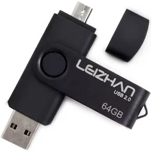 Pen drive 32gb u disco 16gb otg flash drive 8gb 4gb vara de memória para smartphone /tablet/pc usb2.0 leizhan pen drive 64gb duplo
