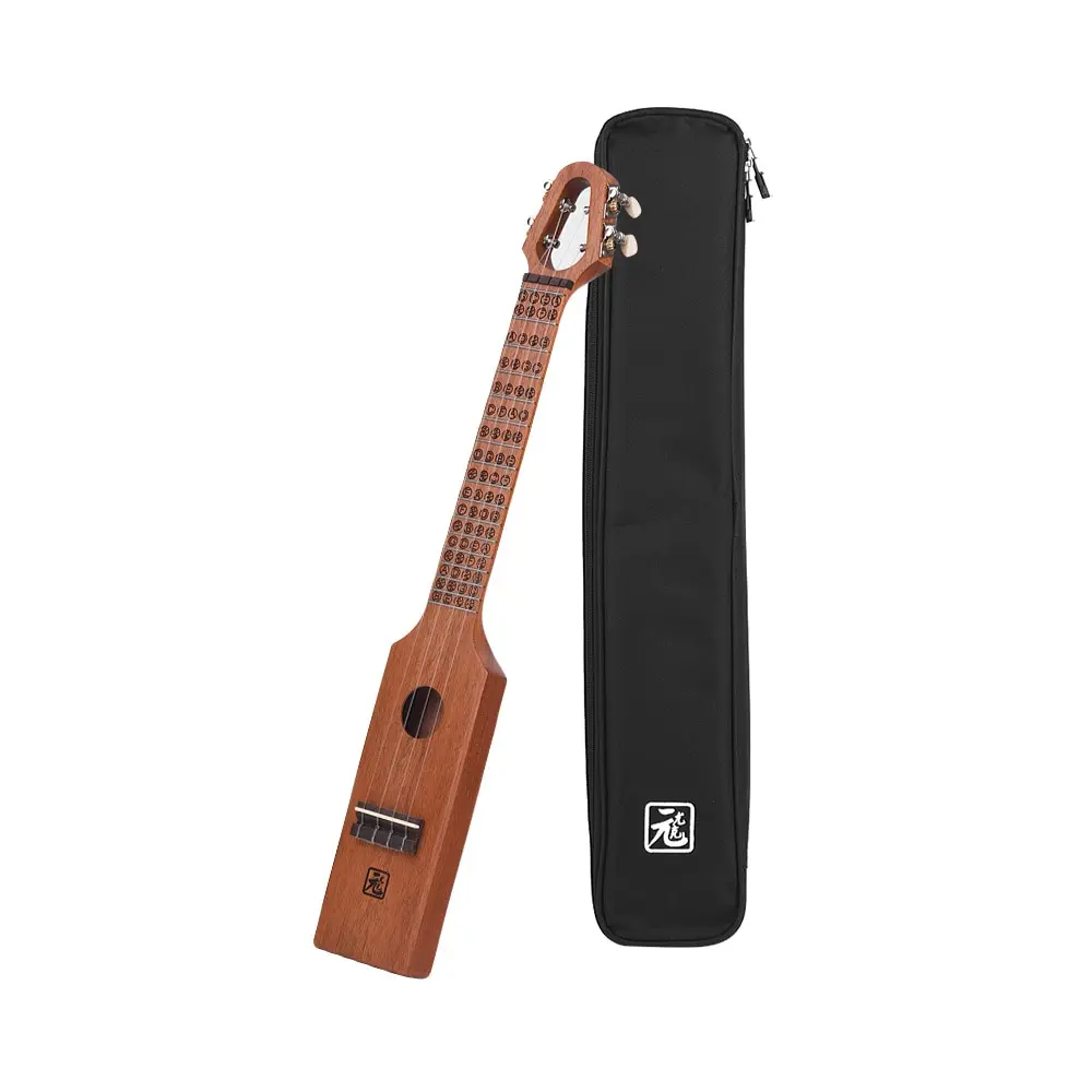 

HOT SALE 23" Acoustic Concert Ukulele Ukelele Uke Mahogany Wood Portable Compact Size With Carved Musical Scale & Chord Chart