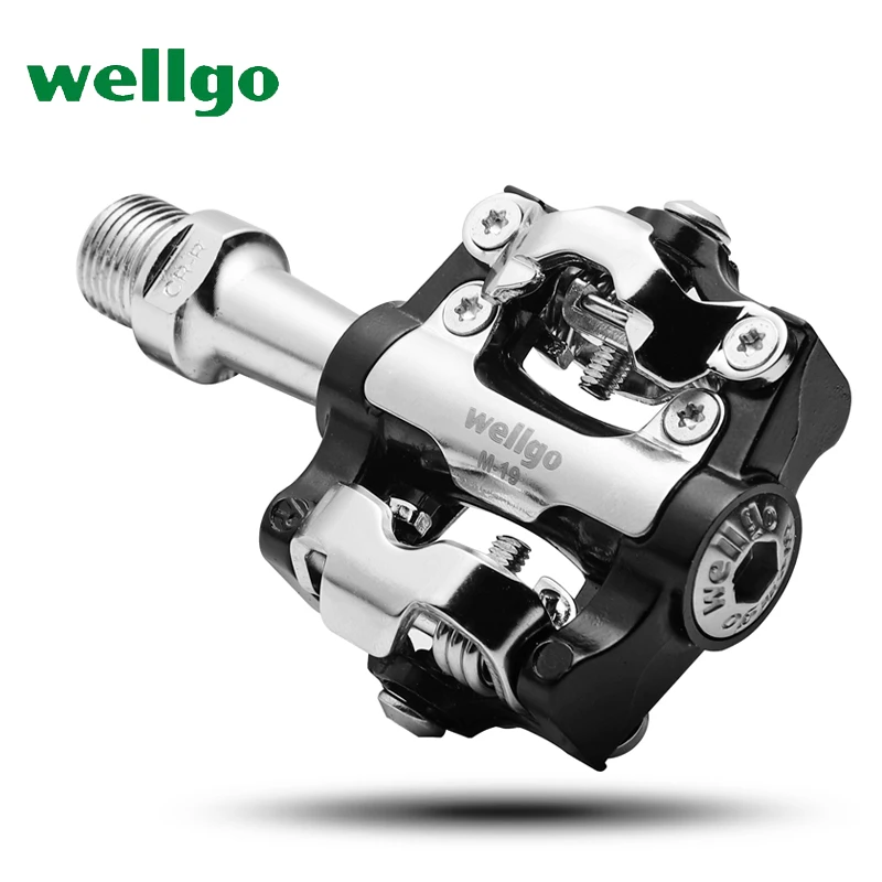 

Wellgo M19 Aluminum Alloy MTB Mountain Bicycle Pedal Sealed Bearing Clipless pedal SPD Bike Pedals