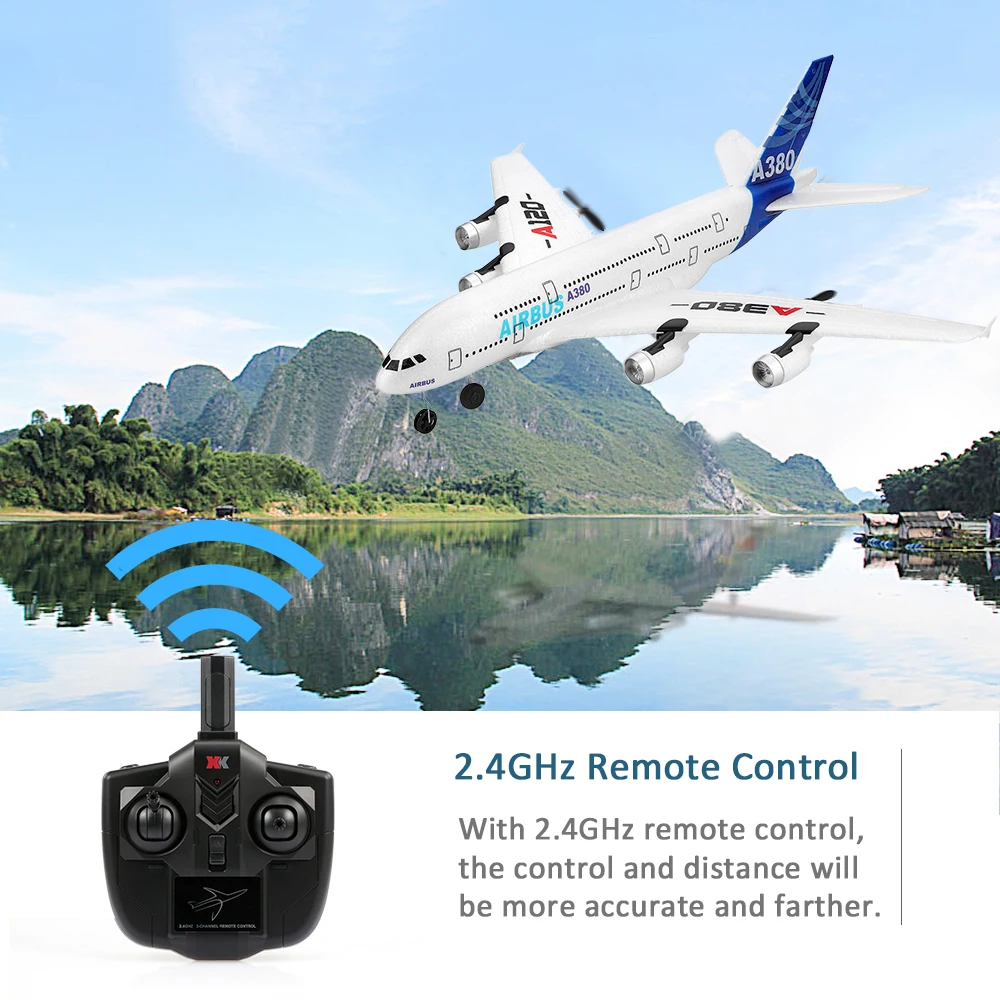 Wltoys XK A120 Аэробус A380 модель самолета 3CH EPP 2 4G дистанционное управление Управление