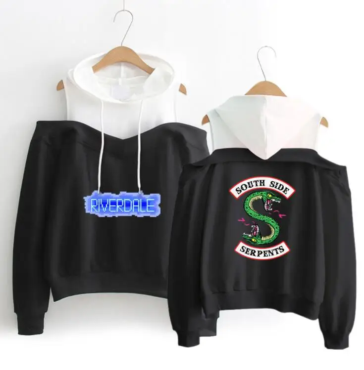 

Riverdale South Side Serpents Hoodies Southside Serpents Sweatshirts Women Long Sleeve Shoulder Exclusive Hooded Clothes