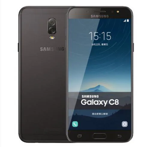 Samsung Galaxy C8(SM-C7100) Super AMOLED FHD 4 Гб ОЗУ 64 Гб ПЗУ 16 МП фронтальная камера Две sim-карты Восьмиядерный Lte 4G мобильный телефон - Цвет: black