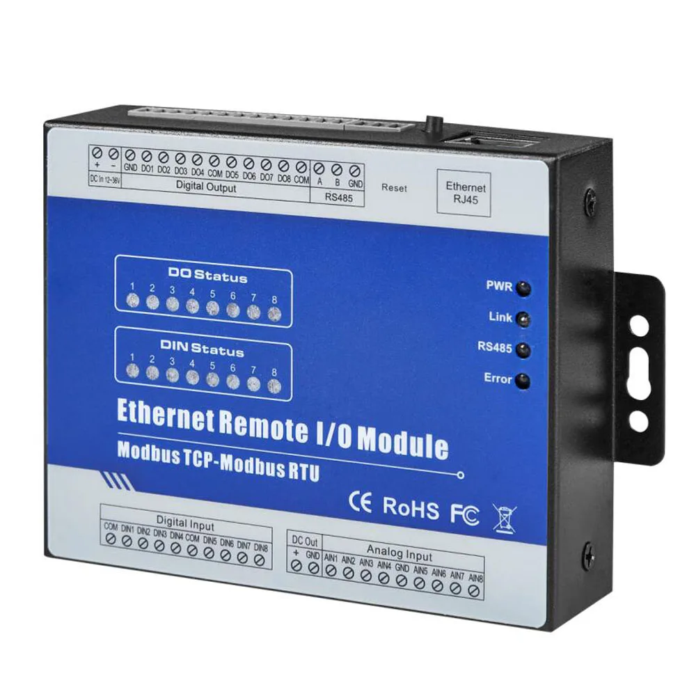 

Industrial Ethernet Remote I/O Module Environment Monitoring Data Acquisition 8 Digital Output supports High Speed Pulse Output