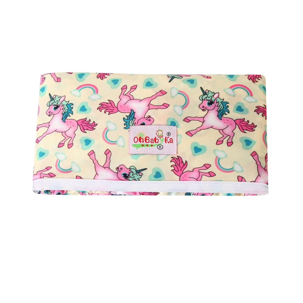 Baby Changing Pads with Bag Ohbabyka Infant Change Mat Cover Portable Foldable Changing Mat Waterproof Pads Cover Baby Care - Цвет: HND02