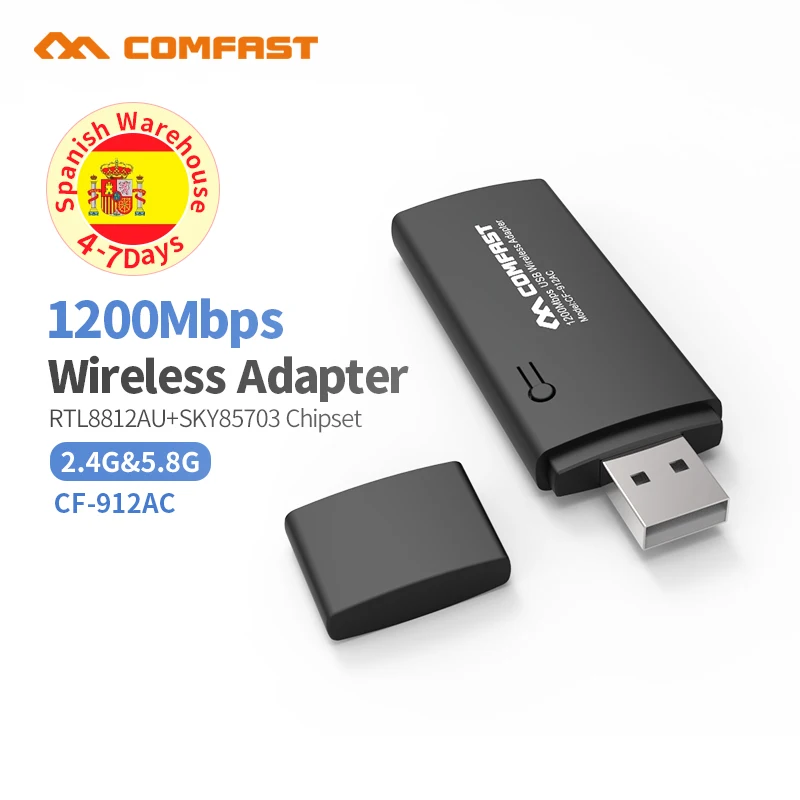 RTL8812AU USB3.0 Беспроводной Wifi адаптер 2,4G и 5G Dual Band сетевой карты приемник Wi-Fi Dongle 802.11ac Мини Сетевой адаптер ethernet